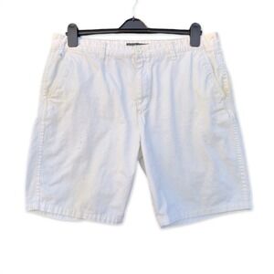 Replica Industry Shorts Mens 38 Cream White Chino Cotton Casual Twill Flat Front